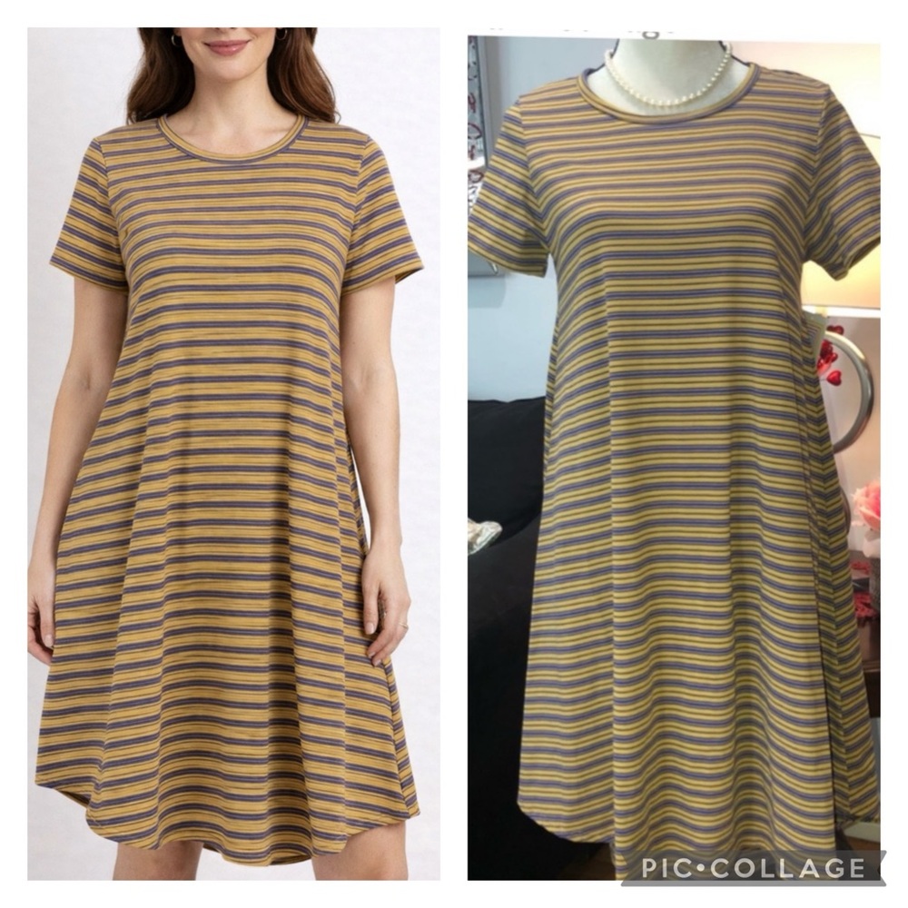 LuLaRoe "Carly” striped dress